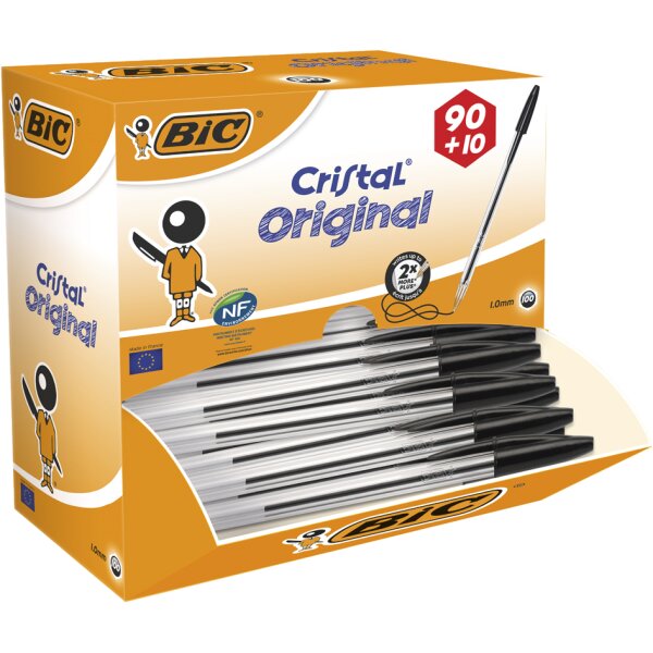 Kugelschreiber Cristal Original, schwarz, VALUE PACK