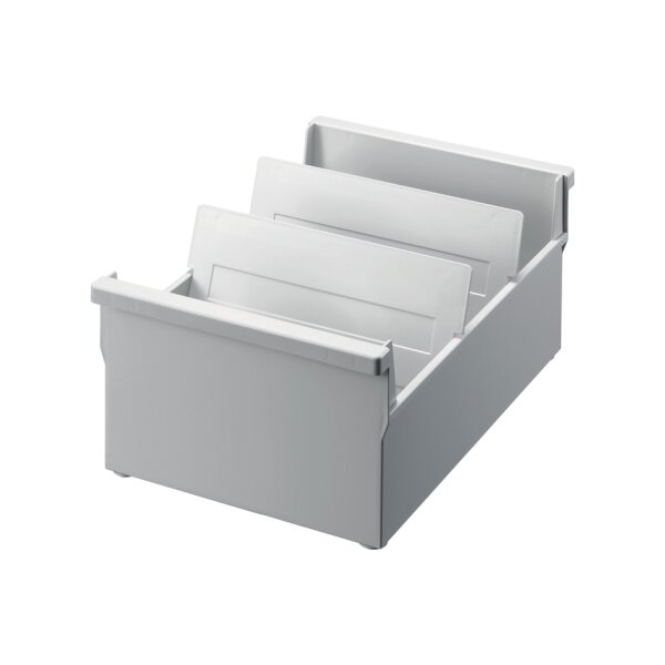 Karteitrog "the admin", A4 quer, lichtgrau, unbestückt