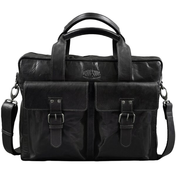 PRIDE&SOUL Notebook-Tasche "REAL ME", Leder, schwarz