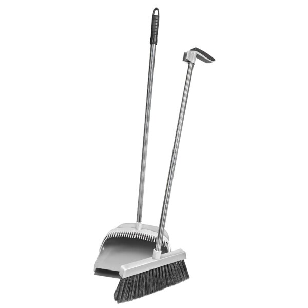 Langstiel-Kehrgarnitur, mit Schmutzbehälter