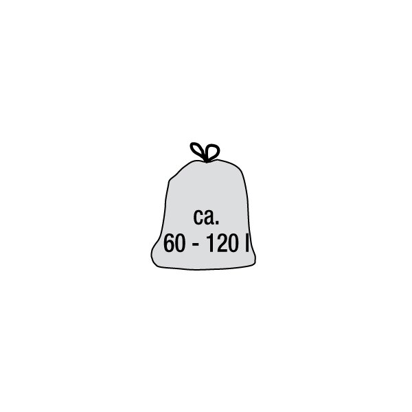 Abfalleimer "magne", 45 Liter, silber grau