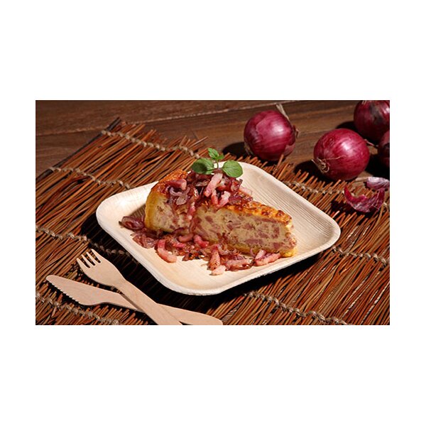 Palmblatt-Teller "pure" eckig, 255 x 255 mm, 25er