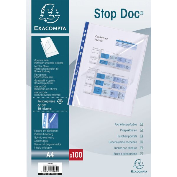 Prospekthülle Stop Doc, DIN A4, PP, transparent