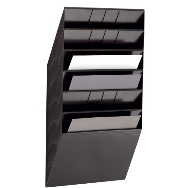 Wand-Prospekthalter-Set "FLEXIBOXX 6", A4, 6 Fächer