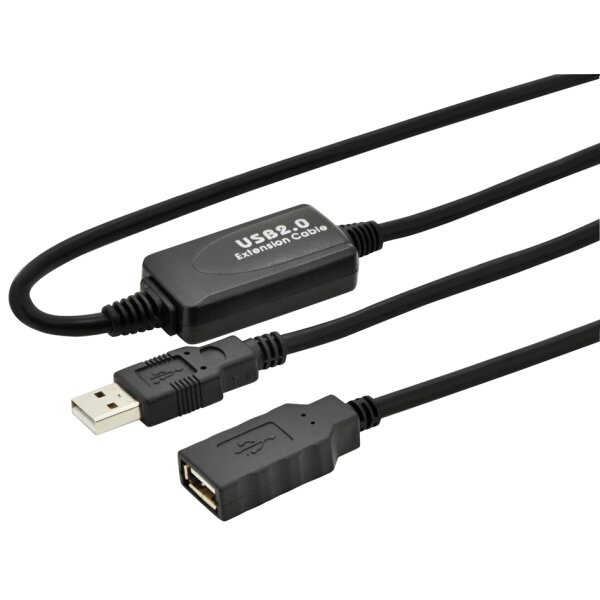 USB 2.0 Aktives Verlängerungskabel, Stecker-Kupplung