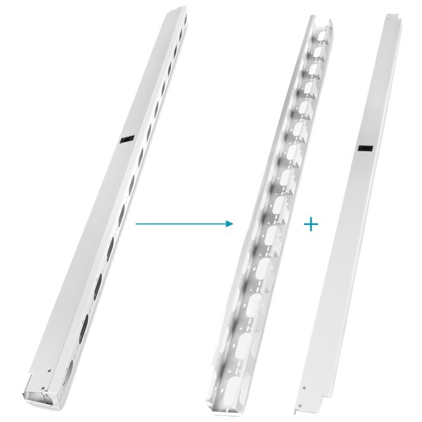 19" Kabelkanal, 42 HE, Stahlblech, schwarz (RAL9005)