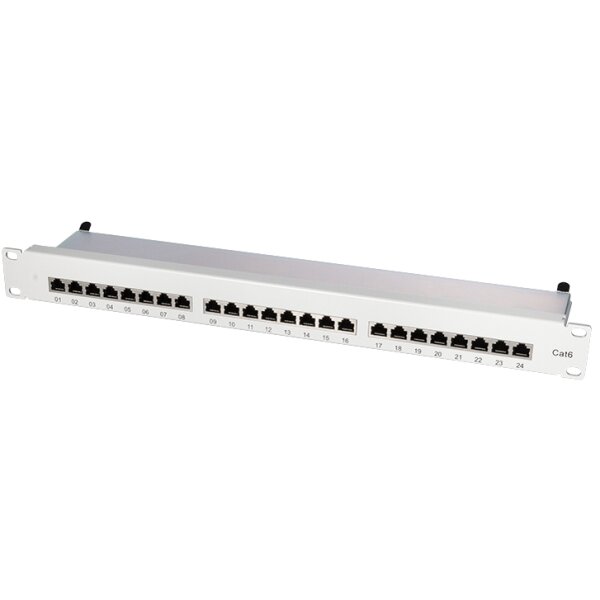 LogiLink 19" Patch Panel Kat. 6, geschirmt, 24 Port, 1 HE