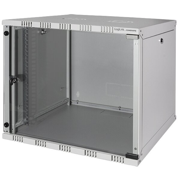 LogiLink 19" Wandverteiler, unmontiert, 12 HE, lichtgrau