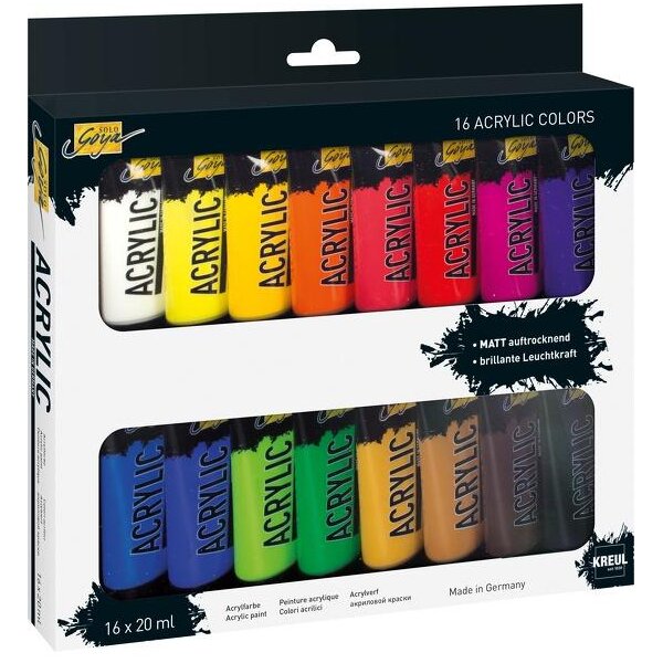 Acrylfarbe SOLO Goya Acrylic, 20 ml, 16er-Set