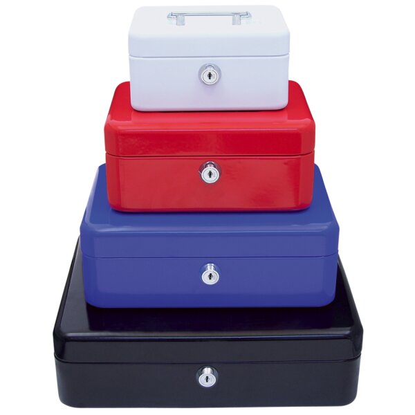 Geldkassette mit Clip, blau, (B)300 x (T)240 x (H)90 mm