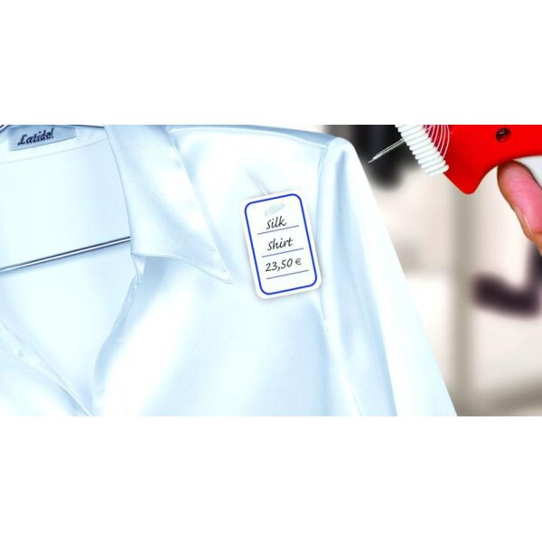 Stückwarenanhänger, 39 x 55 mm, gelocht, liniert