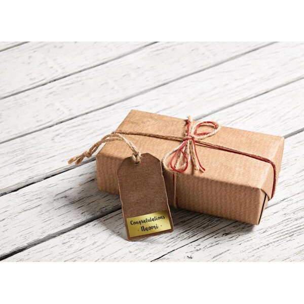 Folien-Etiketten, 63,5 x 29,6 mm, gold