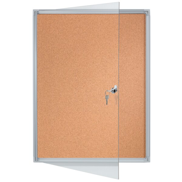 Schaukasten X-tra!Line, 3 x DIN A4, Kork-Rückwand