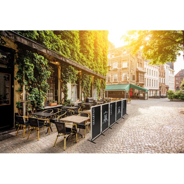 Trennwand MULTI BOARD, mit Kreideoberfläche, silber