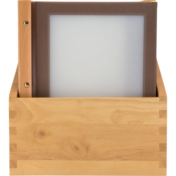 Speisekarten-Mappe WOOD, DIN A4, 20er Box, braun