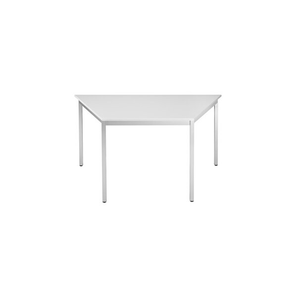 Beistelltisch 147TGA, trapezförmig, lichtgrau alu