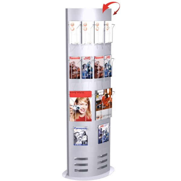 Informations-Säule tec-art, breit, alusilber