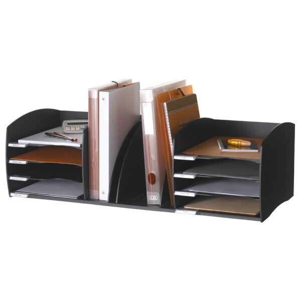 Ablagesystem XL, 8 Fächer, schwarz