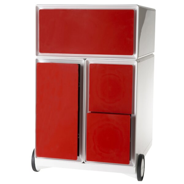 Rollcontainer "easyBox", 1 Schub, weiss buche