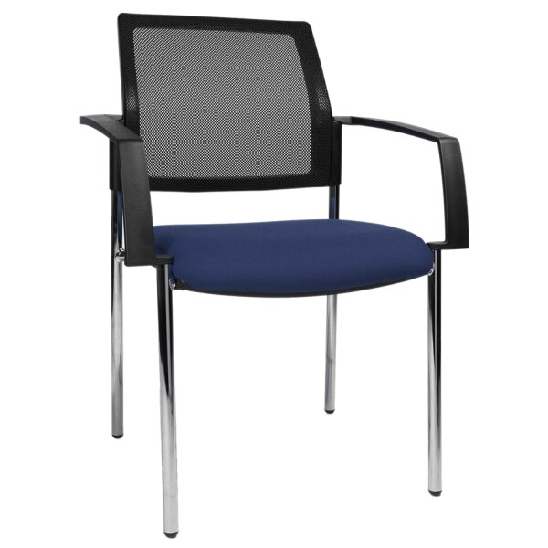 Besucherstuhl "BtoB 10 Netz", blau