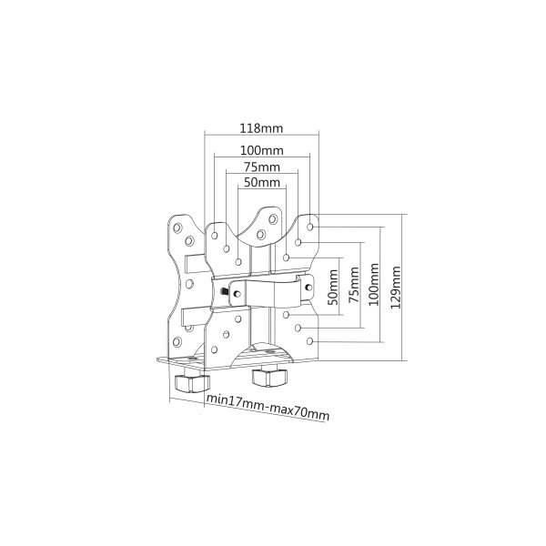 Mini Desktop PC Halter, mit Klemmbefestigung