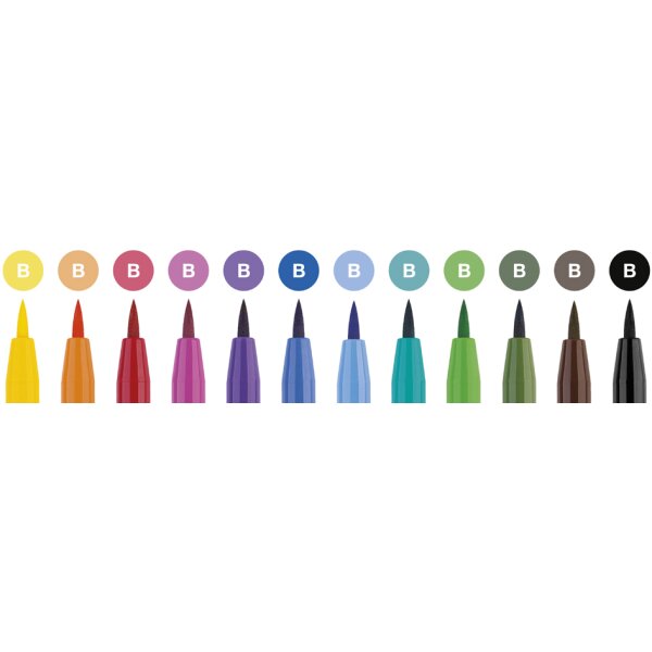 Tuschestift PITT artist pen, 12er Etui Basic