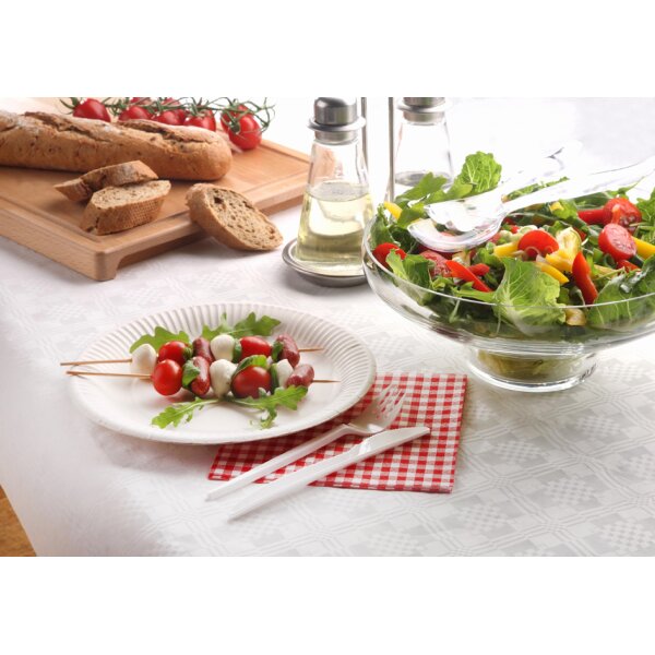 Damast-Tischtuch, (B)1,2 x (L)100 m, weiss