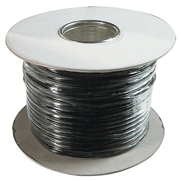 Telefonkabel, 8-adrig, flach, schwarz, 100,0 m